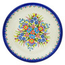 Polish Pottery Plate 10&quot; Bouquet In Bloom UNIKAT