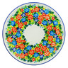 Polish Pottery Plate 10&quot; Bright Wildflowers UNIKAT