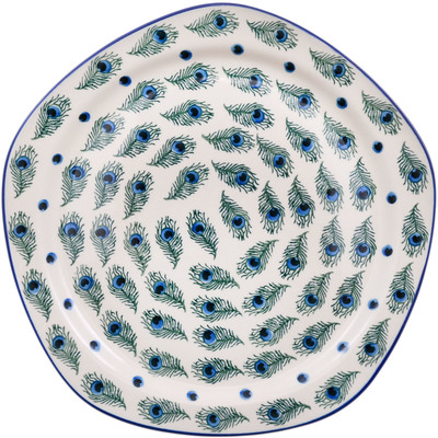 Polish Pottery Plate 10&quot; Feathery Delight