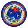 Polish Pottery Plate 10&quot; The Beauty Of Blue Poppies UNIKAT