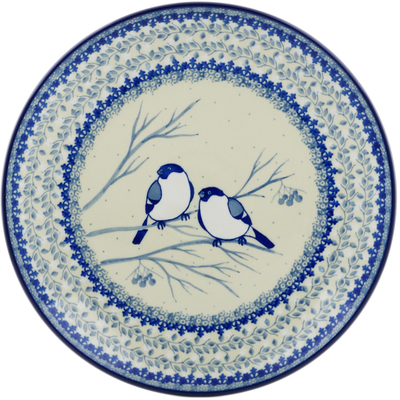 Polish Pottery Plate 10&quot; Waiting Birds UNIKAT