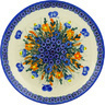 Polish Pottery Plate 10&quot; Wildflowers And Butterflies UNIKAT