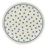 Polish Pottery Plate 11&quot; Dotted Daisy