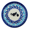 Polish Pottery Plate 4&quot; Kitty Paw Play Time