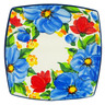 Polish Pottery Plate 7&quot; Feel-good Florals UNIKAT