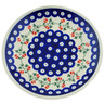 Polish Pottery Plate 7&quot; Peachy Peacock