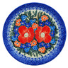 Polish Pottery Plate 7&quot; Pond Flowers UNIKAT