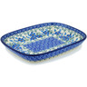 Polish Pottery Platter 7&quot; Blue Blossom