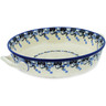 Polish Pottery Round Baker with Handles 10-inch Medium Flowers At Dusk