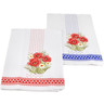 Textile Cotton Set of 2 Kitchen Towels 24&quot; Poppy Garden Mix