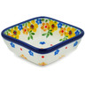 Polish Pottery Square Bowl Small Country Spring