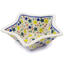 Polish Pottery Star Shaped Bowl 8&quot; Confetti Stars