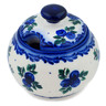 Polish Pottery Sugar Bowl 7 oz Blue Berry Special UNIKAT