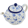 Polish Pottery Tea or Coffee Pot 3&frac12; cups Dandelions, Kites, Wind