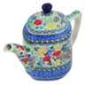 Polish Pottery Tea or Coffee Pot 41 oz Polish Garden UNIKAT