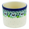 Polish Pottery Utensil Jar 5&quot; Green Flora
