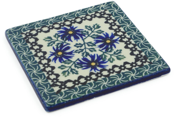 Polish Pottery 4-inch Tile | Boleslawiec Stoneware | Polmedia H8651B