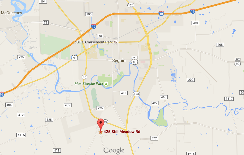 Here's a map of Polmedia Polish Pottery in Seguin, Texas