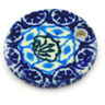 1-inch Stoneware Circle Pendant - Polmedia Polish Pottery H4353G