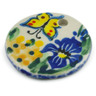 1-inch Stoneware Circle Pendant - Polmedia Polish Pottery H6633G