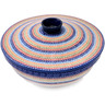 10-inch Stoneware Dish with Cover - Polmedia Polish Pottery H1307M