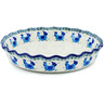 10-inch Stoneware Fluted Pie Dish - Polmedia Polish Pottery H6919M