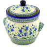 10-inch Stoneware Jar with Lid and Handles - Polmedia Polish Pottery H0776D