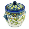10-inch Stoneware Jar with Lid and Handles - Polmedia Polish Pottery H3526M