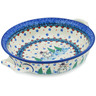 10-inch Stoneware Round Baker with Handles - Polmedia Polish Pottery H7986L