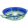 10-inch Stoneware Round Baker with Handles - Polmedia Polish Pottery H9008L