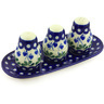 10-inch Stoneware Salt and Pepper with Toothpick Holder - Polmedia Polish Pottery H4864G