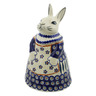 11-inch Stoneware Bunny Shaped Jar - Polmedia Polish Pottery H9397J