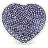 11-inch Stoneware Heart Shaped Platter - Polmedia Polish Pottery H4539C