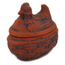 11-inch Stoneware Hen Shaped Jar - Polmedia Polish Pottery H5229M
