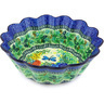 11-inch Stoneware Scalloped Fluted Bowl - Polmedia Polish Pottery H5188G