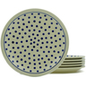 11-inch Stoneware Set of 6 Plates - Polmedia Polish Pottery H5371J