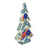 12-inch Stoneware Christmas Tree Figurine - Polmedia Polish Pottery H4155N