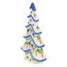 12-inch Stoneware Christmas Tree Figurine - Polmedia Polish Pottery H6848M