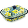12-inch Stoneware Dish with Cover - Polmedia Polish Pottery H9551G
