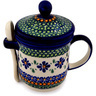 12 oz Stoneware Brewing Mug with Spoon - Polmedia Polish Pottery H0246D