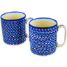 12 oz Stoneware Set of 2 Mugs - Polmedia Polish Pottery H9783M