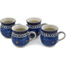 12 oz Stoneware Set of 4 Mugs - Polmedia Polish Pottery H3469L