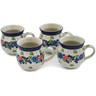 12 oz Stoneware Set of 4 Mugs - Polmedia Polish Pottery H3474L