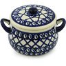 13 oz Stoneware Bouillon Cup with Lid - Polmedia Polish Pottery H3030H