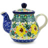 13 oz Stoneware Tea or Coffee Pot - Polmedia Polish Pottery H7302J
