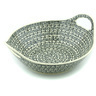 14-inch Stoneware Bowl with Handles - Polmedia Polish Pottery H8458H