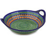 16-inch Stoneware Bowl with Handles - Polmedia Polish Pottery H4654F