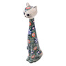 17-inch Stoneware Cat Figurine - Polmedia Polish Pottery H9618L