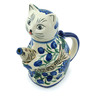 17 oz Stoneware Cat and Fish Creamer - Polmedia Polish Pottery H9681H