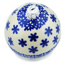 2-inch Stoneware Christmas Ball Ornament - Polmedia Polish Pottery H0669N